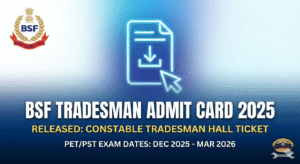 BSF Tradesman Admit Card